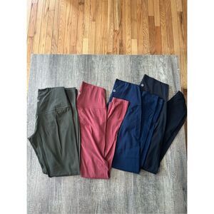4 Pairs lululemon Align Leggings Size 6 black navy green pink